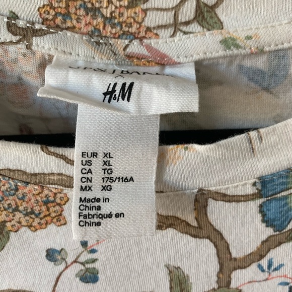 H&M botanical print short sleeve T-shirt - Picture 5 of 6
